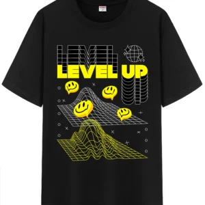 Vintage Cyberpunk Style Streetwear Cotton T-Shirt - Distressed Retro Futurism Graphic Short Sleeve Crew Neck Tee Shirt