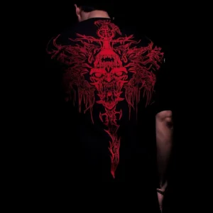 Alternative Fashion Lonely Shadow Oversized Tee Soft Cotton Gothic Shirt Unisex Dark Streetwear Cyber Goth Dark Fantasy Graphic