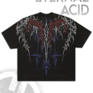 Lonely Shadow Dark Fantasy Goth Tee Oversized Heavy Cotton Boxy Crop Top Sacred Mystic Art Print Cyberpunk Streetwear Unisex