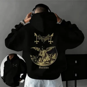 Men Clothing Pullover Hoodies Mayhem Black Metal Graphic New Fabric Street Fashion Hoodie Casual Street Roller Skating Cyberpunk