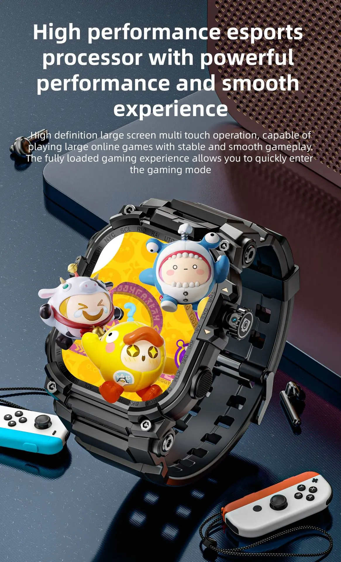 LOKMAT APPLLP 7 MAX Android Watch Phone Square Big Screen Wifi 4G Calls Smartwatches Dual Camera with Flashlight Gaming Watch - Image 3