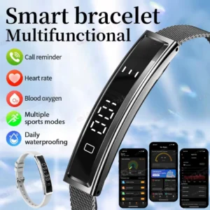 Smart Bracelet Fitness Tracker 24H Sleep Tracker All-Day Continuous Heart Rate Stress HRV Monitor Step Counting Sport Smart Band