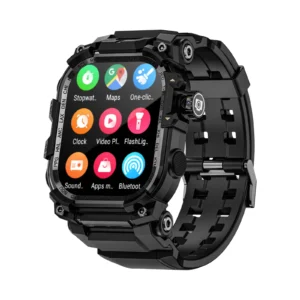 LOKMAT APPLLP 7 MAX Android Watch Phone Square Big Screen Wifi 4G Calls Smartwatches Dual Camera with Flashlight Gaming Watch