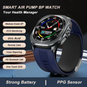 New Health Track Smartwatch Men Women BT Call NFC Air Pump Airbag True Blood Pressure Health Measure Smart Watch Blood Oxygen