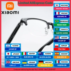 XIAOMI MIJIA Smart Audio Glasses Joyful Edition，Bluetooth 5.2 Headset，Detachable，Long Standby，2h Flash Charge，Anti-leakage Sound