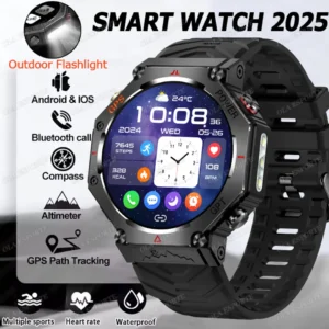 2025New ChatGPT AI assistant Smart Watch 5ATM Waterproof GPS Built-in Dual-band GNSS Compass Military Sport Smartwatch Men Woman