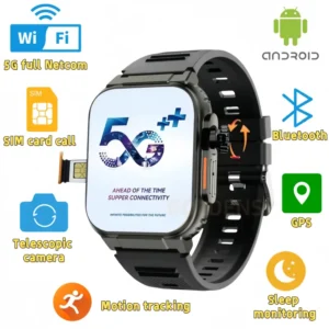 New Ultra Ai 3 Android Smartwatch 4G full network sim Card GPS WIFI 180°Hd Camera APP Download health monitoring Smart Watch Men