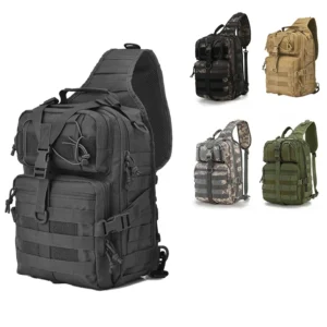 Tactical Chest Bag for Men's Travel Backpack Outdoor Hunting Camping Crossbody Sling Bag Multi-functional Oxford Shoulder Bag