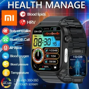 Xiaomi New AI Diagnosis Blood Lipids Uric Acid Body composition Test Smart Watch For ECG+PPG Bluetooth Call Health Smartwatch