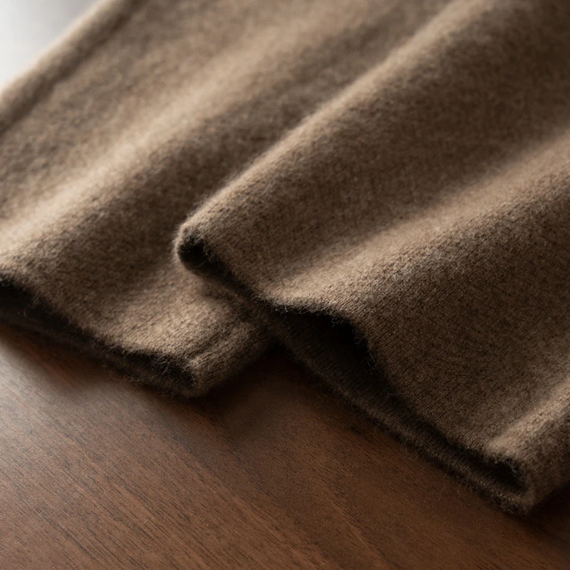 Choice 2024 Autumn Winter Men's 100% Cashmere Pants Thick Soft Smart Casual Pants Elasticated Waist Cashmere Knitted Trousers - Image 5