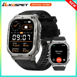 Original KOSPET TANK M3 Smart Watches For Men Smartwatch Women 480mAh Electronic Digital Fitness AMOLED AOD Bluetooth Watches