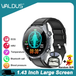 VALDUS VE57 Smartwatch For Man Woman Bluetooth Voice Calling Heart Rate ECG Fitness Sport Tracking Long Battery Life Smart Watch
