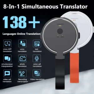 AI Translator Magnetic Bracket 138 Languages Smart Translator Simultaneous Interpretation Voice Call Text Photo Video Translator
