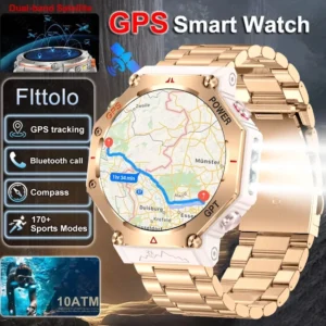 New Support ChatGPT AI Smart Watch 5ATM Waterproof Built-in Dual-band GNSS Compass Military Sport Smartwatch Men 2025 For Xiaomi