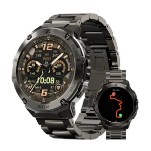 HIDAMEL T3E GPS Smart Watch For Men Compass Altimeter Altitude Stainless Steel Shell 5ATM IP69K Waterproof 470mAh AMOLED Watches