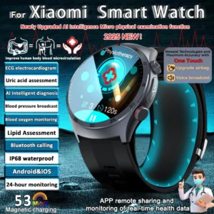 2025 NEW For XIAOMI Nursing level Smart Watches ECG Blood Oxygen Blood Pressure Air Pump Sport Health Tracking Smart Watch Clock