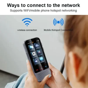 Portable voice translation device,bilingual instant translation,wireless AI handheld language translation,support 142 languages