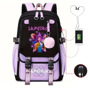 School Backpack for Students KPop Movie Daily Bagpack 2025 Hot Movie Print Backpacks for Girl Boy Laptop Usb Port Bag
