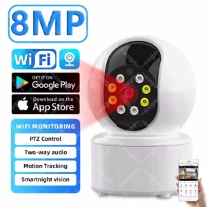 4K Smart WiFi IP Camera Indoor Wireless Security Baby Monitor Supports Two-way Audio Color Night Vision Home Surveillance Camera