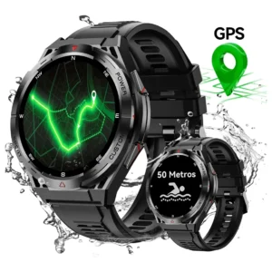 Cubot Smartwatch GT 1, 480mAh,1.43" AMOLED Screen,5ATM Waterproof Sport Watch for Men, Bluetooth Call,Heart Rate & Sleep Tracker