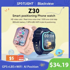 Blackview Z30 Kids Smart Watch Children Phone Watch, LBS+WiFi+GPS Triple AI Positioning, 4G Video Call, Phone Watch Smartwatch