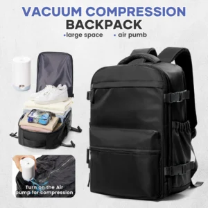 Vacuum Backpack Travel Bag for Men Large Capacity Backpack Business Laptop Backpack Women Men Expandable Backpack School Bag