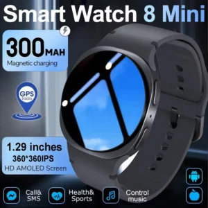 Watch 8 Mini Smart Watch Bluetooth Calling SOS AI Voice Assistant Wireless Charging Customizable Faces Fashion Women Smartwatch